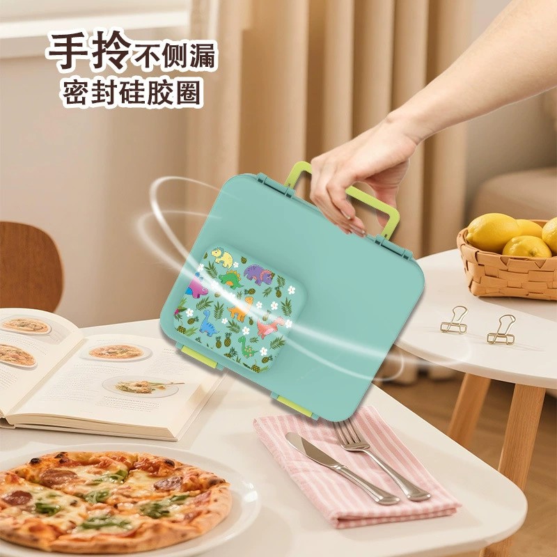 Rectangular sealed lunch box bento box, logo can be added, canteen meal box