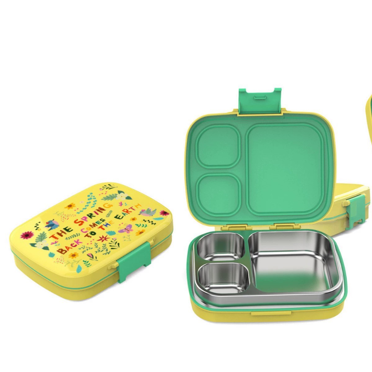 New 304 Stainless Steel Lunch Box - Portable Food Storage Box for Office Workers and Students, Large Capacity, Fresh-Keeping Sealed Bento Box